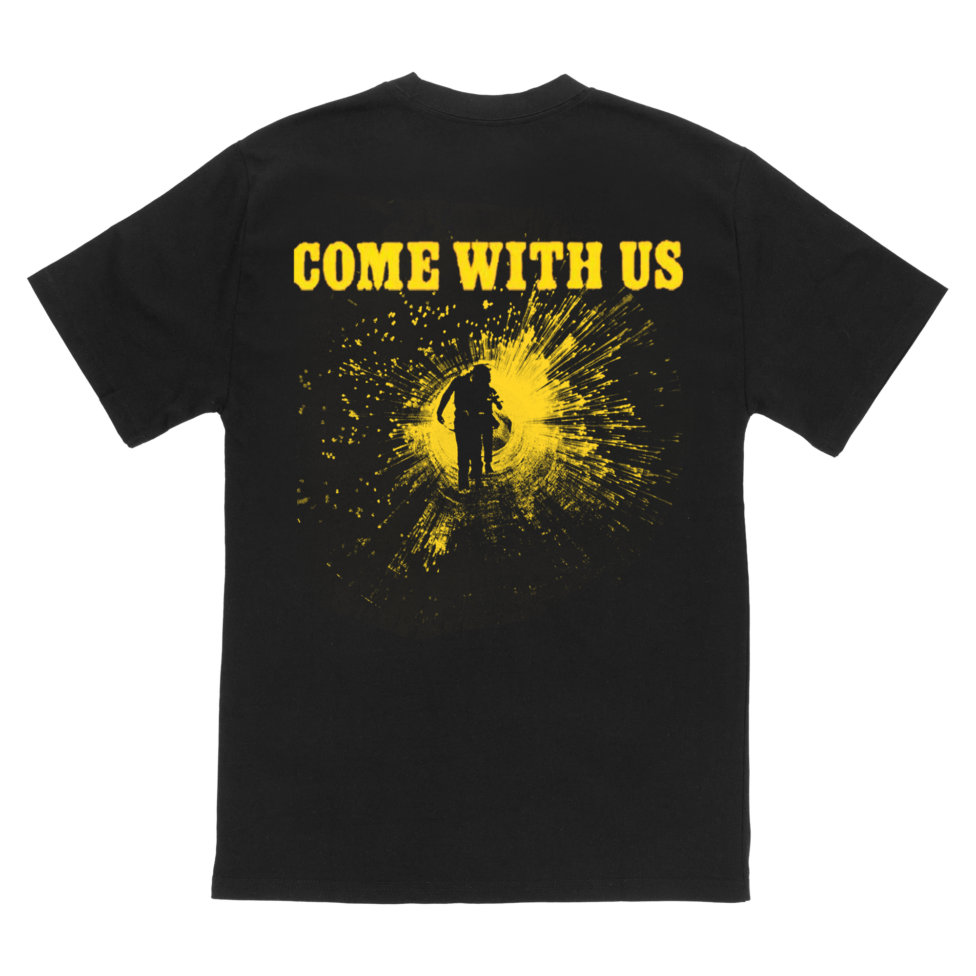 COME WITH US BLACK T-SHIRT