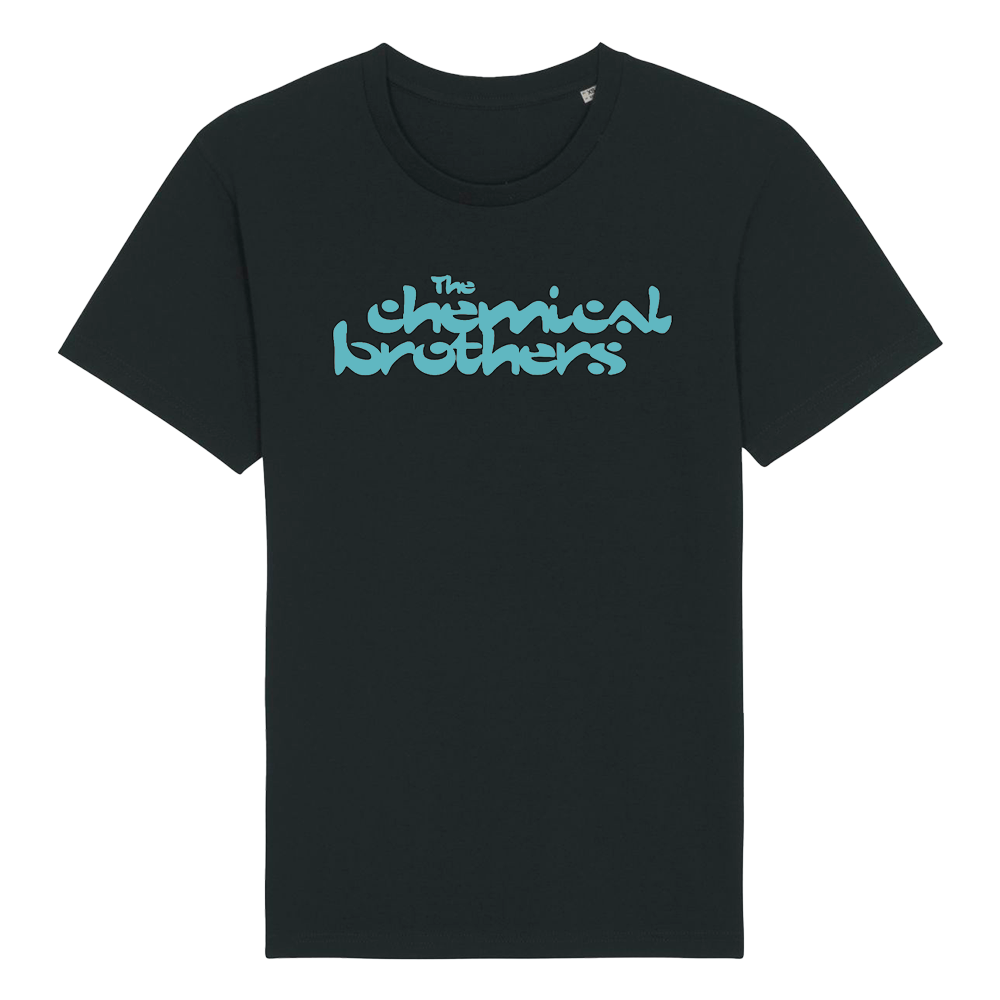 CHEMICAL BROTHERS BLUE LOGO BLACK T-SHIRT